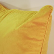 Additional picture of Velvet Saffron Piped Cushion
