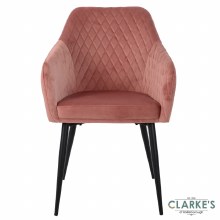 Additional picture of Vienna Velvet Dining / Accet Chair Blush Pink