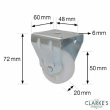 Additional picture of Wgner Equipment Fixed Castor Wheel 50mm