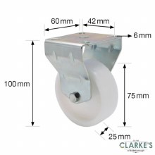 Additional picture of Wgner Equipment Fixed Castor Wheel 75mm