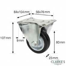 Additional picture of Wagner Fixed Castor for Transport Equipment 80mm