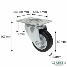 Additional picture of Wagner Swivel Castor for Transport Equipment 80mm