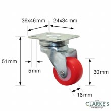 Additional picture of Wagner Furniture Sviwel Castor Wheel 30mm