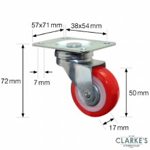 Additional picture of Wagner Furniture Sviwel Castor Wheel 50mm