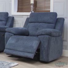 Additional picture of Ancona recliner armchair blue