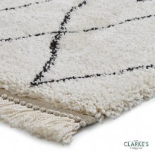 Additional picture of Boho 8280 White/Black Rug 120 x 170cm