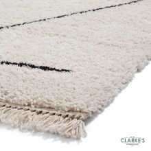 Additional picture of Boho A474 White/Black Rug 120 x 170cm