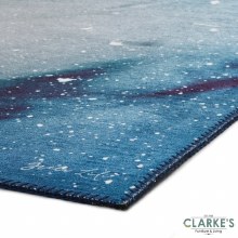 Additional picture of Michelle Collins OS0078 Printed Navy Rug 150 x 230cm