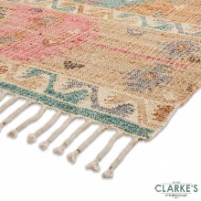 Additional picture of Bazaar 23430 Multi Colour Jute Rug 120 x 170cm