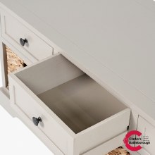 Additional picture of Devonshire Putty Pine Wood 3 Drawer 3 Basket Unit