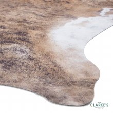 Additional picture of Faux Cow Skin Rug Brown/White 130 x 155cm