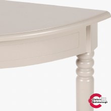 Additional picture of Heritage Putty Pine Wood Half Moon Console Table