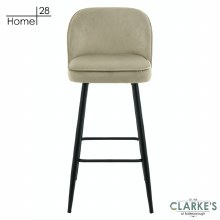 Additional picture of London Velvet Bar Stool Beige