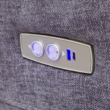 Additional picture of Lorenza Power Recliner 3 Seater Sofa Dark Grey