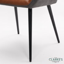 Additional picture of Rebecca Leather Dining Chair Cognac