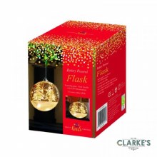 Additional picture of 10 Micro LED Christmas Battery Alpine Flask Bauble 15cm