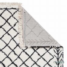 Additional picture of Boho 7043 White/Black Rug 120 x 170cm