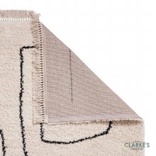 Additional picture of Boho A474 White/Black Rug 120 x 170cm