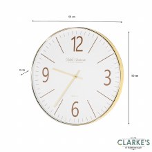 Additional picture of Clockworks Gold Modern Mirror 50cm