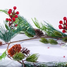 Additional picture of Winter Snow Christmas Garland 180 cm