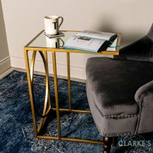 Additional picture of Franklyn Mirrored Side Tables Gold