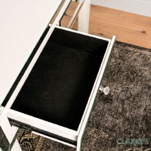 Additional picture of Freya 2 Drawer Mirrored White Console Table