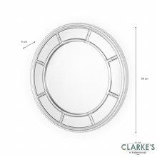 Additional picture of Nautilus Silver Round Mirror 90cm