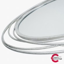 Additional picture of Antique Silver Metal Swirl Round Mirror