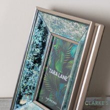 Additional picture of Arctic Leaf Mirrored Photo Frame 4x6
