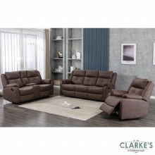 Additional picture of Casey 3 Seater Recliner Sofa Chestnut