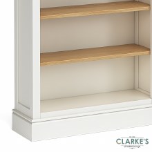 Additional picture of Chichester Ivory Large Bookcase with Oak Shelves