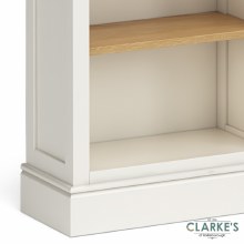 Additional picture of Chichester Ivory Slim Bookcase with Oak Shelves
