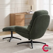 Additional picture of Clark Accent Chair wit Stool Moss