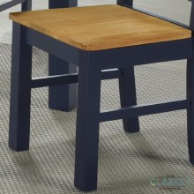 Additional picture of Columbia Dining Chair Navy with Oak Seat