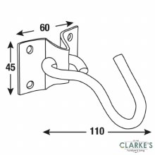 Additional picture of Connex Hammock Huck with Wall Plate 45 x 60 x 110 mm