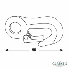 Additional picture of Connex Galvanised Snap Hook with Fixed Ring 90 mm