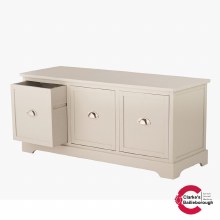 Additional picture of Croft Linen Pine Wood 3 Drawer Unit