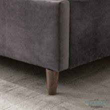 Additional picture of Duval Velvet 5ft Bed Frame Pirate Grey