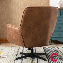Additional picture of Felicia Swivel Chair Saddle Tan