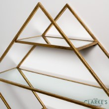 Additional picture of Geometric Wall Shelf Diamond Gold