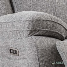 Additional picture of Herbert 2 Seater Power Recliner Sofa Light Grey