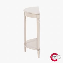 Additional picture of Heritage Putty Pine Wood Half Moon Console Table