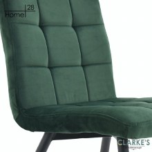 Additional picture of Palma Velvet Dining Chair Green