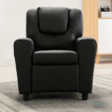 Additional picture of Kids Recliner Chair with Cup Holder Black