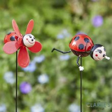 Additional picture of Ladybug Loony Stake Garden Decoration