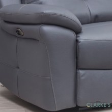 Additional picture of Lugano Power Recliner 3 Seater Sofa Dolphin Grey