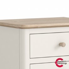 Additional picture of Marlow Coconut Milk 3 Drawer Bedside Locker