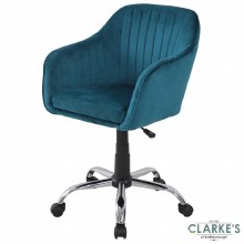 Additional picture of Regina Velvet Office Chair Green