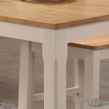 Additional picture of Rochester Dining Set Cream. Table & 4 Chairs