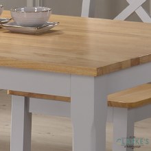 Additional picture of Rochester Dining Set Grey. Table & 4 Chairs